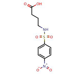 Chemical structure of 4-(4-Nitrophenylsulfonylamino)butanoic acid , CAS 85844-99-1, AChemBlock AD295262
