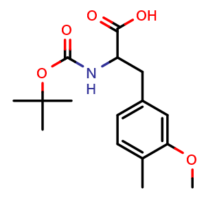Chemical structure of N-Boc-3-methoxy-4-methyl-DL-phenylalanine , CAS 1259981-66-2, AChemBlock AD295270