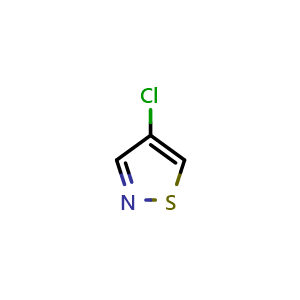 Chemical structure of 4-chloroisothiazole , CAS 25039-53-6, AChemBlock AD295280