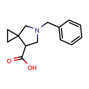 Chemical structure of 5-Benzyl-5-aza-spiro2.4heptane-7-carboxylic acid , CAS 351370-94-0, AChemBlock AD295285