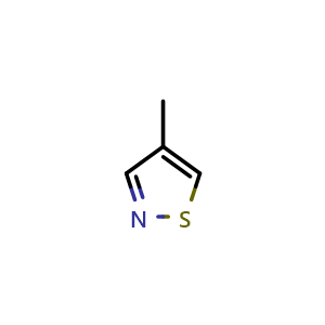 Chemical structure of 4-methylisothiazole , CAS 693-90-3, AChemBlock AD295303