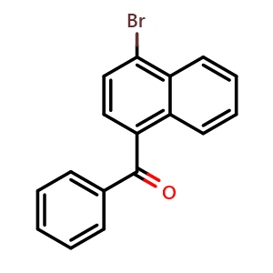 Chemical structure of (4-bromonaphthalen-1-yl)(phenyl)methanone , CAS 651360-27-9, AChemBlock AD295307