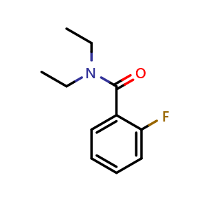 Chemical structure of N,N-diethyl-2-fluorobenzamide , CAS 10345-76-3, AChemBlock AD295310