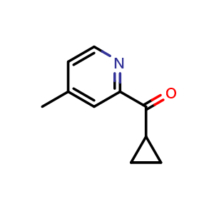 Chemical structure of Cyclopropyl(4-methyl-2-pyridinyl)methanone , CAS 1343355-28-1, AChemBlock AD295312