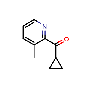 Chemical structure of Cyclopropyl(3-methyl-2-pyridinyl)methanone , CAS 1341358-22-2, AChemBlock AD295314
