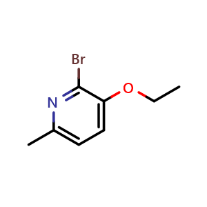 Chemical structure of 2-bromo-3-ethoxy-6-methylpyridine , CAS 887582-29-8, AChemBlock AD295317