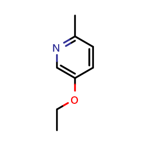 Chemical structure of 5-ethoxy-2-methylpyridine , CAS 55270-48-9, AChemBlock AD295318