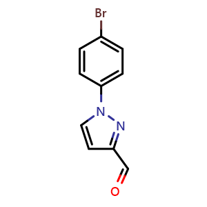 Chemical structure of 1-(4-bromophenyl)-1H-pyrazole-3-carbaldehyde , CAS 1892755-14-4, AChemBlock AD295325