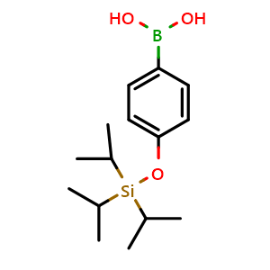 Chemical structure of (4-((triisopropylsilyl)oxy)phenyl)boronic acid , CAS 643090-93-1, AChemBlock AD295326