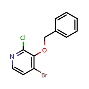 Chemical structure of 3-(benzyloxy)-4-bromo-2-chloropyridine , CAS 2918834-21-4, AChemBlock AD295329