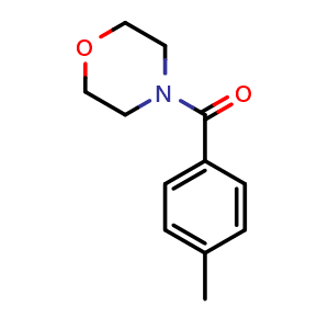 Chemical structure of morpholino(p-tolyl)methanone , CAS 63833-44-3, AChemBlock AD295336