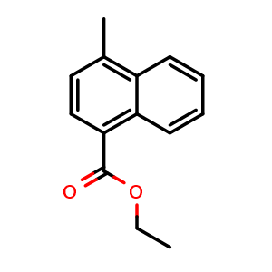 Chemical structure of ethyl 4-methyl-1-naphthoate , CAS 51934-45-3, AChemBlock AD295340