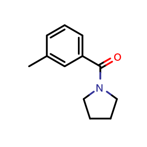 Chemical structure of pyrrolidin-1-yl(m-tolyl)methanone , CAS 164918-75-6, AChemBlock AD295351
