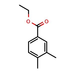 Chemical structure of ethyl 3,4-dimethylbenzoate , CAS 33499-44-4, AChemBlock AD295361