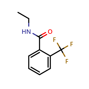 Chemical structure of N-ethyl-2-(trifluoromethyl)benzamide , CAS 150079-43-9, AChemBlock AD295366