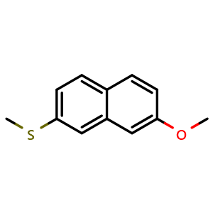 Chemical structure of (7-methoxynaphthalen-2-yl)(methyl)sulfane , CAS 2241460-99-9, AChemBlock AD295377