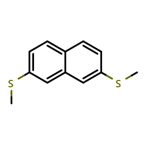 Chemical structure of 2,7-bis(methylthio)naphthalene , CAS 10075-78-2, AChemBlock AD295382
