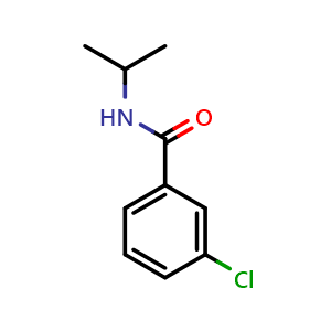 Chemical structure of 3-chloro-N-isopropylbenzamide , CAS 17271-15-7, AChemBlock AD295384