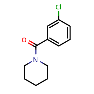 Chemical structure of (3-chlorophenyl)(piperidin-1-yl)methanone , CAS 26163-39-3, AChemBlock AD295386