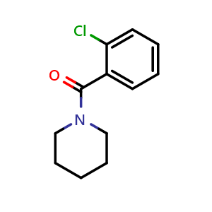 Chemical structure of (2-chlorophenyl)(piperidin-1-yl)methanone , CAS 22342-21-8, AChemBlock AD295387