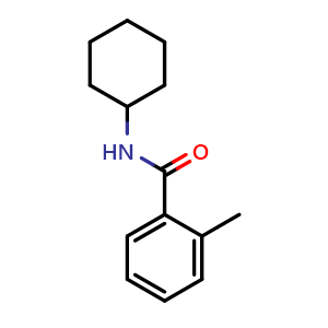 Chemical structure of N-cyclohexyl-2-methylbenzamide , CAS 6641-67-4, AChemBlock AD295412