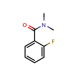 Chemical structure of 2-Fluoro-N,N-dimethylbenzamide , CAS 2586-34-7, AChemBlock AD295416