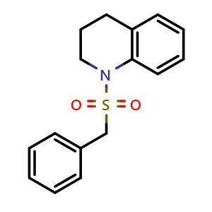 Chemical structure of 1-(benzylsulfonyl)-1,2,3,4-tetrahydroquinoline , CAS 331847-61-1, AChemBlock AD295426