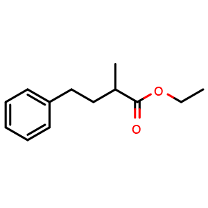 Chemical structure of ethyl 2-methyl-4-phenylbutanoate , CAS 14307-99-4, AChemBlock AD295440
