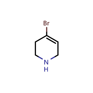 Chemical structure of 4-Bromo-1,2,3,6-tetrahydropyridine , CAS 1622840-69-0, AChemBlock AD295441