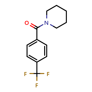 Chemical structure of piperidin-1-yl(4-(trifluoromethyl)phenyl)methanone , CAS 411209-38-6, AChemBlock AD295445