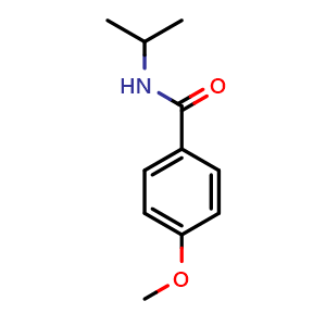 Chemical structure of N-isopropyl-4-methoxybenzamide , CAS 7464-44-0, AChemBlock AD295451