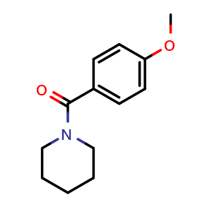 Chemical structure of (4-methoxyphenyl)(piperidin-1-yl)methanone , CAS 57700-94-4, AChemBlock AD295453