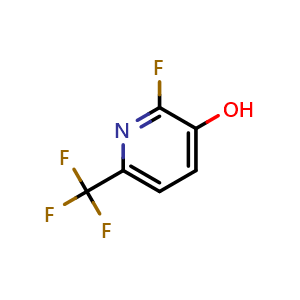 Chemical structure of 2-fluoro-6-(trifluoromethyl)pyridin-3-ol , CAS 1227594-85-5, AChemBlock AD295462