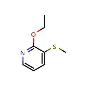 Chemical structure of 2-ethoxy-3-(methylthio)pyridine , CAS 2918920-16-6, AChemBlock AD295469
