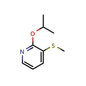 Chemical structure of 2-isopropoxy-3-(methylthio)pyridine , CAS 2918950-45-3, AChemBlock AD295470