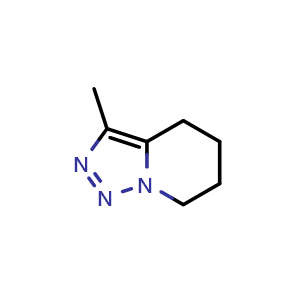 Chemical structure of 3-methyl-4,5,6,7-tetrahydro-[1,2,3]triazolo[1,5-a]pyridine , CAS 253453-80-4, AChemBlock AD295481