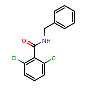 Chemical structure of N-benzyl-2,6-dichlorobenzamide , CAS 394223-88-2, AChemBlock AD295484