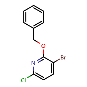 Chemical structure of 2-(benzyloxy)-3-bromo-6-chloropyridine , CAS 2918851-02-0, AChemBlock AD295486