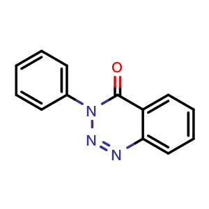 Chemical structure of 3-phenylbenzo[d][1,2,3]triazin-4(3H)-one , CAS 19263-30-0, AChemBlock AD295491