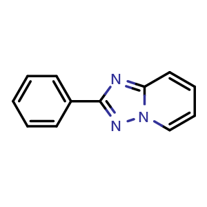Chemical structure of 2-phenyl-[1,2,4]triazolo[1,5-a]pyridine , CAS 779-24-8, AChemBlock AD295493