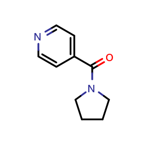 Chemical structure of pyridin-4-yl(pyrrolidin-1-yl)methanone , CAS 86542-83-8, AChemBlock AD295527