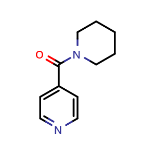 Chemical structure of piperidin-1-yl(pyridin-4-yl)methanone , CAS 4968-87-0, AChemBlock AD295528