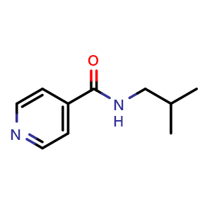 Chemical structure of N-isobutylisonicotinamide , CAS 479352-34-6, AChemBlock AD295529