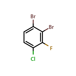 Chemical structure of 1,2-dibromo-4-chloro-3-fluorobenzene , CAS 1349708-99-1, AChemBlock AD295549
