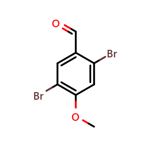 Chemical structure of 2,5-dibromo-4-methoxybenzaldehyde , CAS 2092382-19-7, AChemBlock AD295578