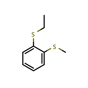 Chemical structure of ethyl(2-(methylthio)phenyl)sulfane , CAS 83500-73-6, AChemBlock AD295580