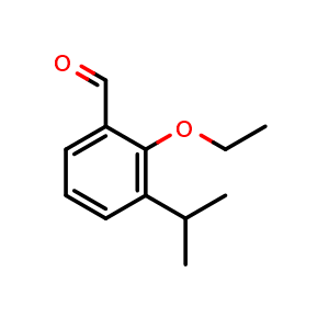 Chemical structure of 2-ethoxy-3-isopropylbenzaldehyde , CAS 894851-47-9, AChemBlock AD295649
