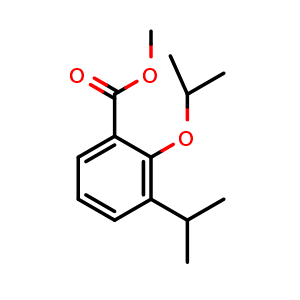 Chemical structure of methyl 2-isopropoxy-3-isopropylbenzoate , CAS 2918902-43-7, AChemBlock AD295651