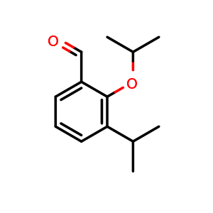 Chemical structure of 2-isopropoxy-3-isopropylbenzaldehyde , CAS 1289069-05-1, AChemBlock AD295652