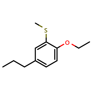 Chemical structure of (2-ethoxy-5-propylphenyl)(methyl)sulfane , CAS 2969430-93-9, AChemBlock AD295663